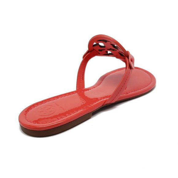 Tory Burch Miller Patent Leather Sandals in Red - Picture 8 of 10